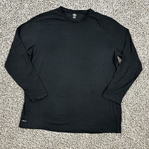 Athletic Works Mens Black Long Sleeve Shirt Size XL (46-48) Dri-Works Technology